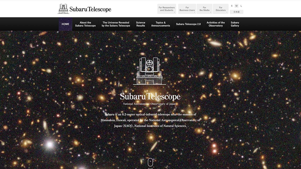 The Subaru Telescope Website