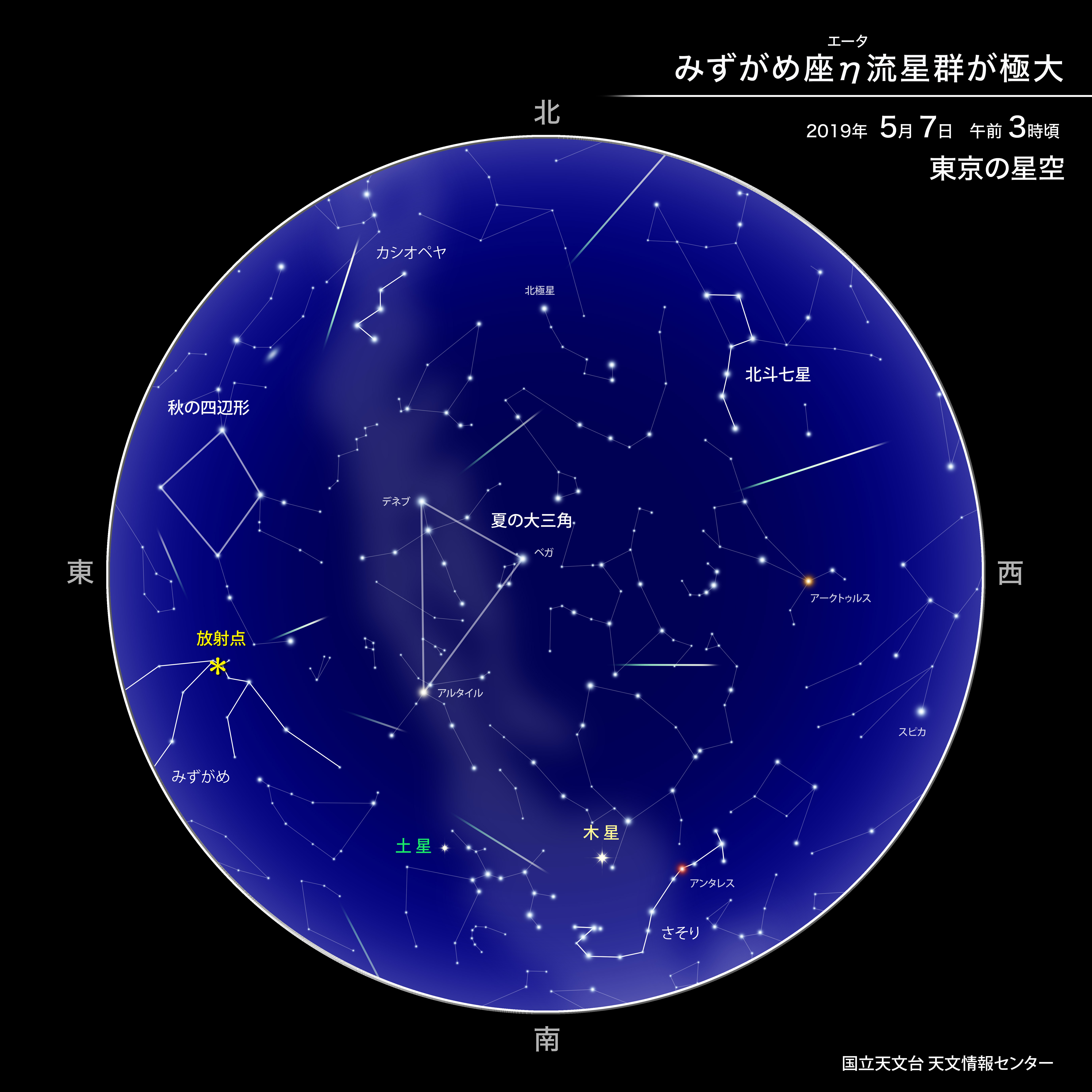 自然科学研究機構 国立天文台みずがめ座η流星群が極大（2019年5月）