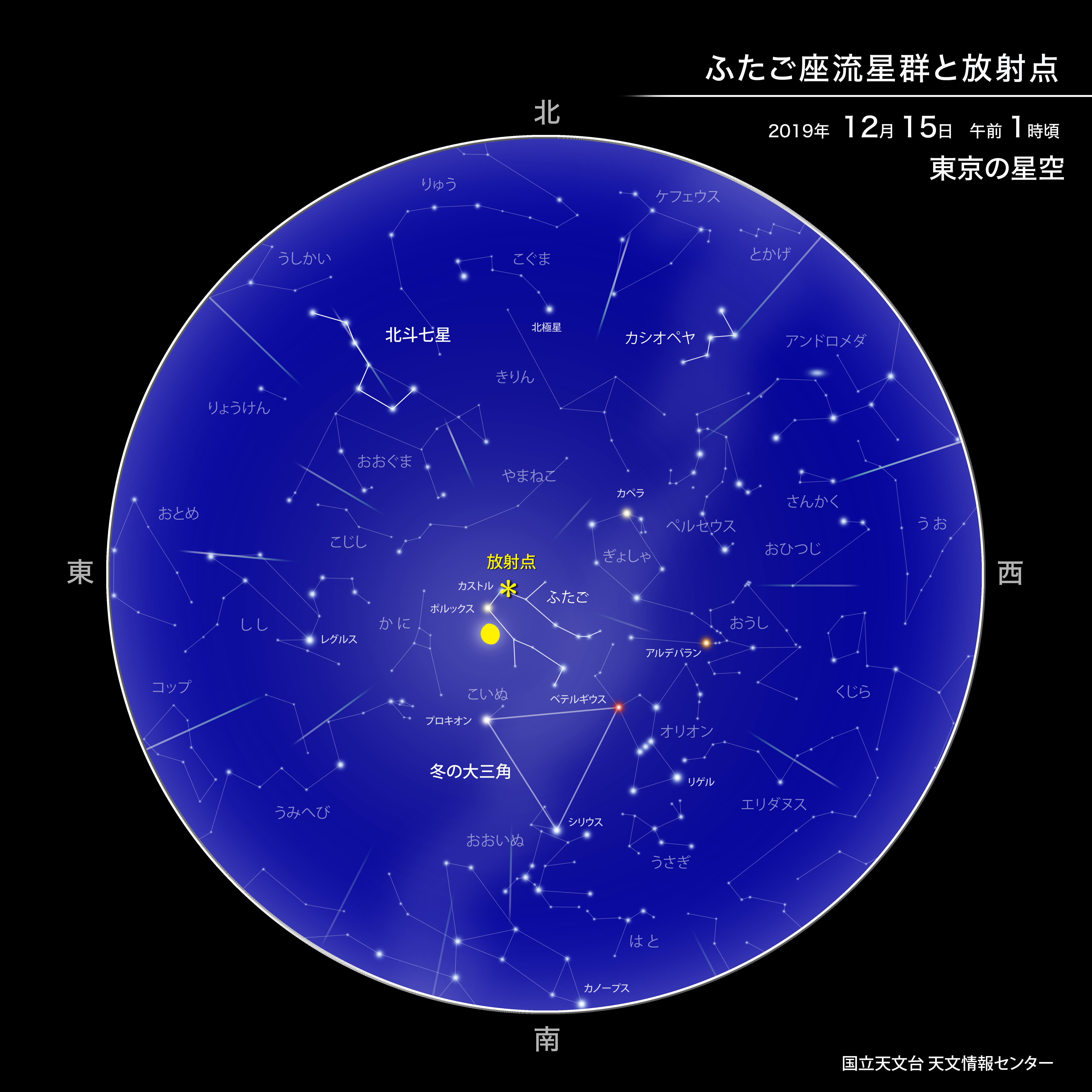 ふたご座流星群が極大 19年12月 国立天文台 Naoj