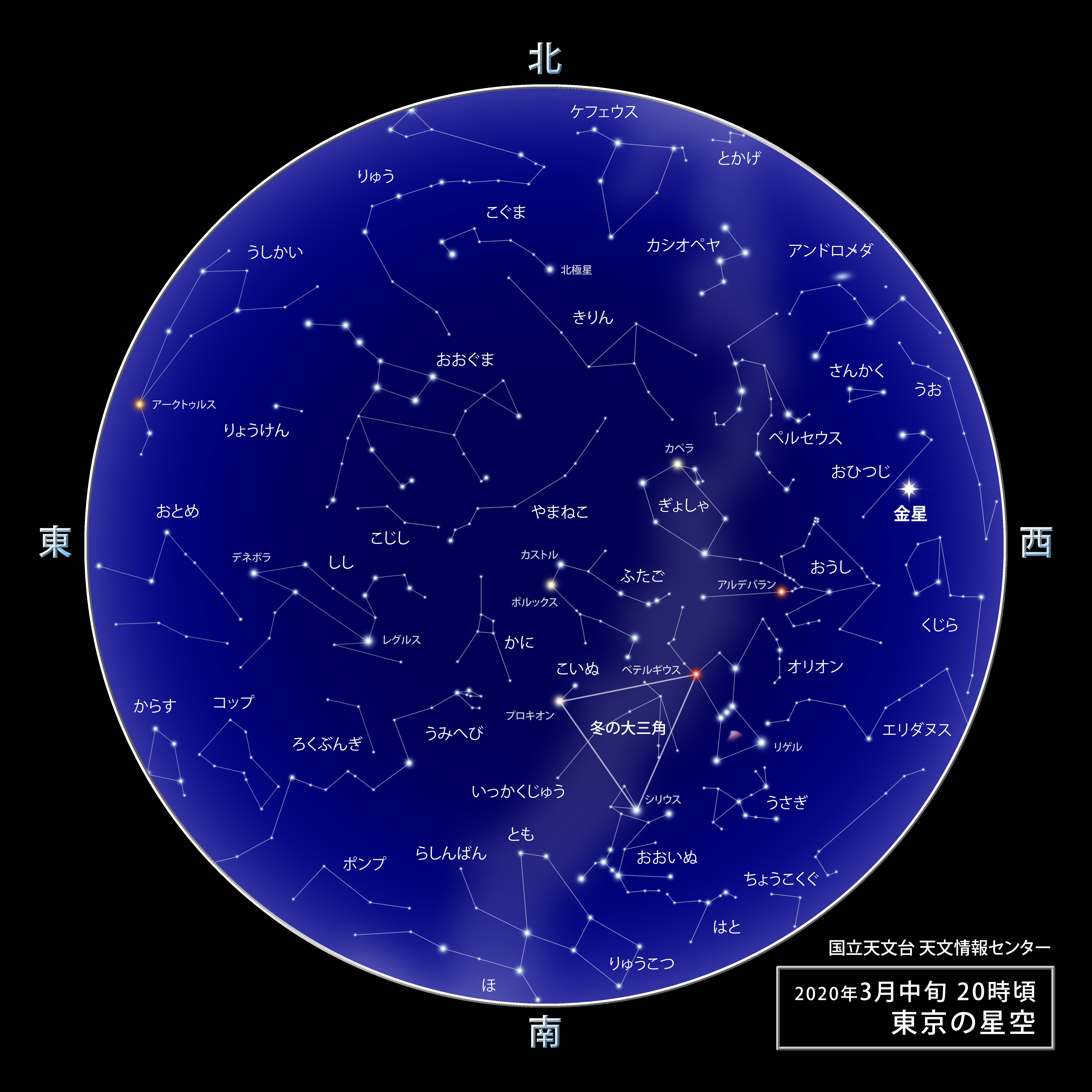 東京の星空 カレンダー 惑星 年3月 国立天文台 Naoj