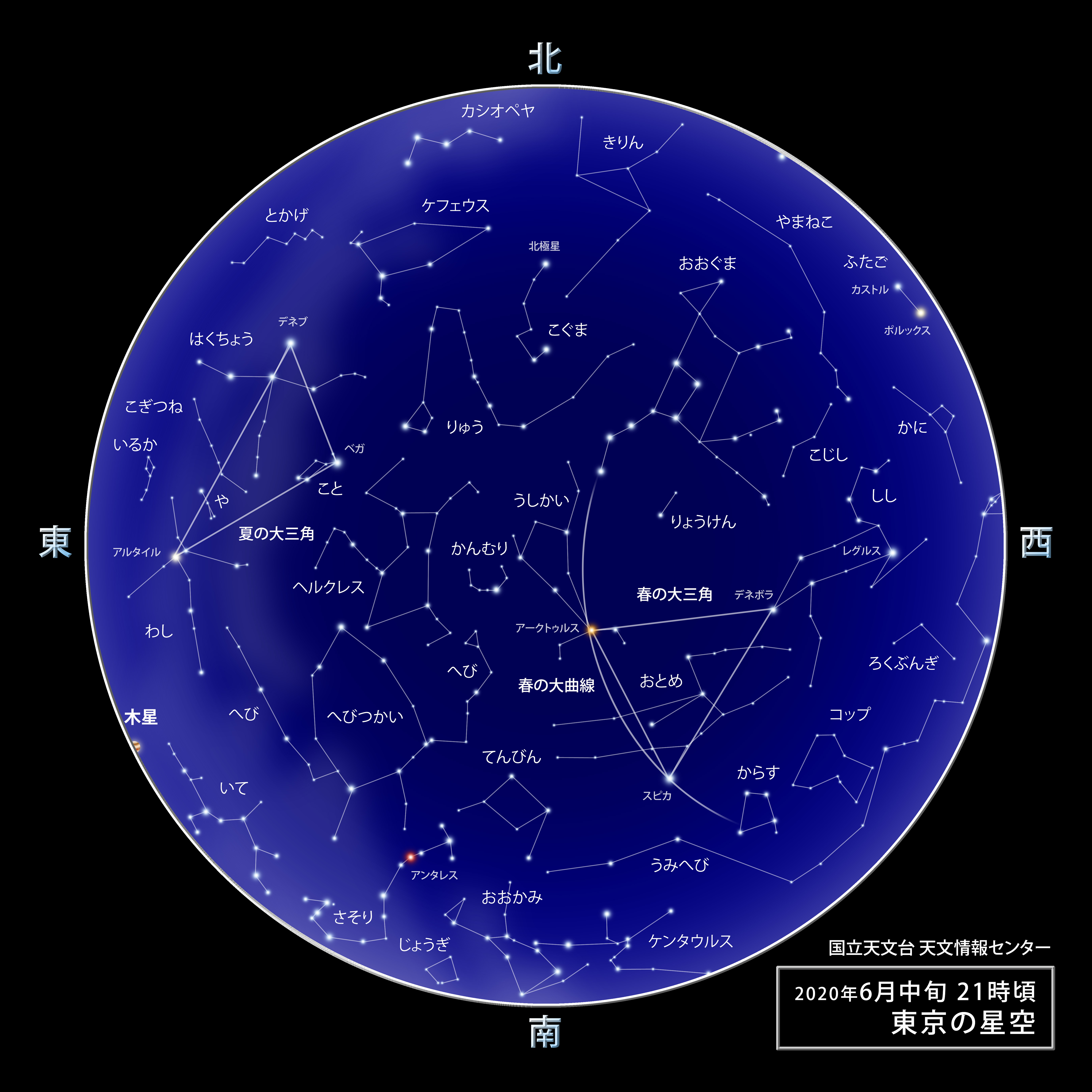 東京の星空 カレンダー 惑星 年6月 国立天文台 Naoj