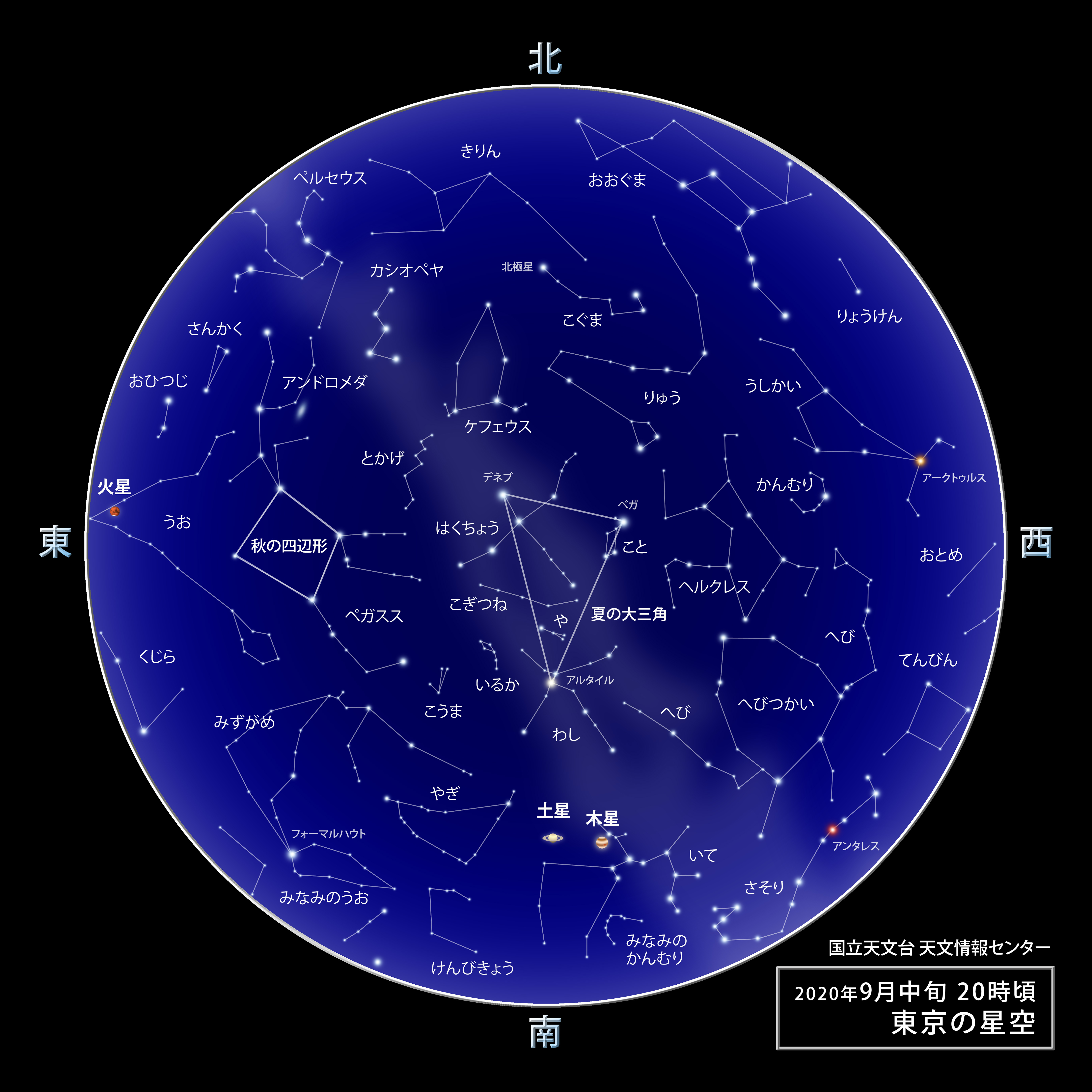 東京の星空 カレンダー 惑星 年9月 国立天文台 Naoj