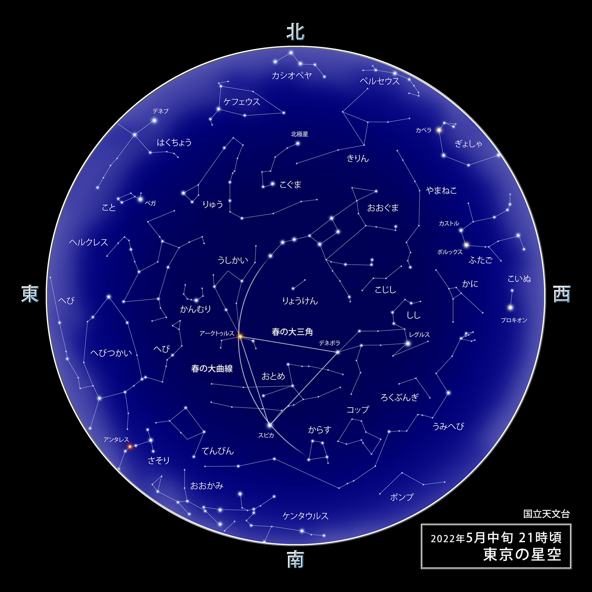 東京の星空 カレンダー 惑星 22年5月 国立天文台 Naoj