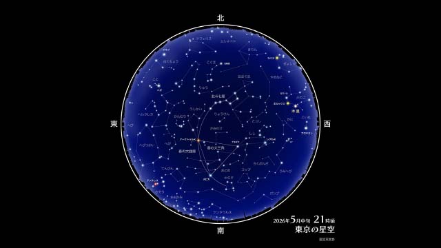 東京の星空・カレンダー・惑星（2026年5月）