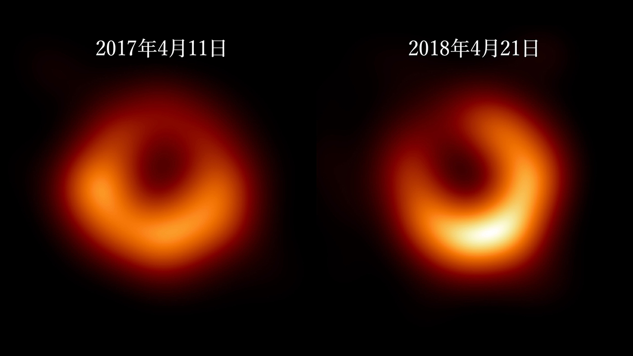 初撮影から1年後のM87ブラックホールの姿