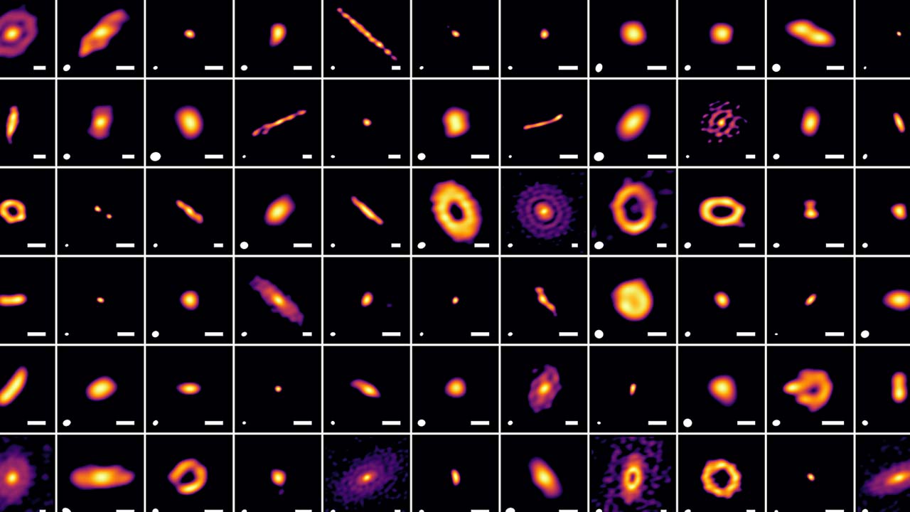 へびつかい座の星形成領域に分布する原始惑星系円盤の画像