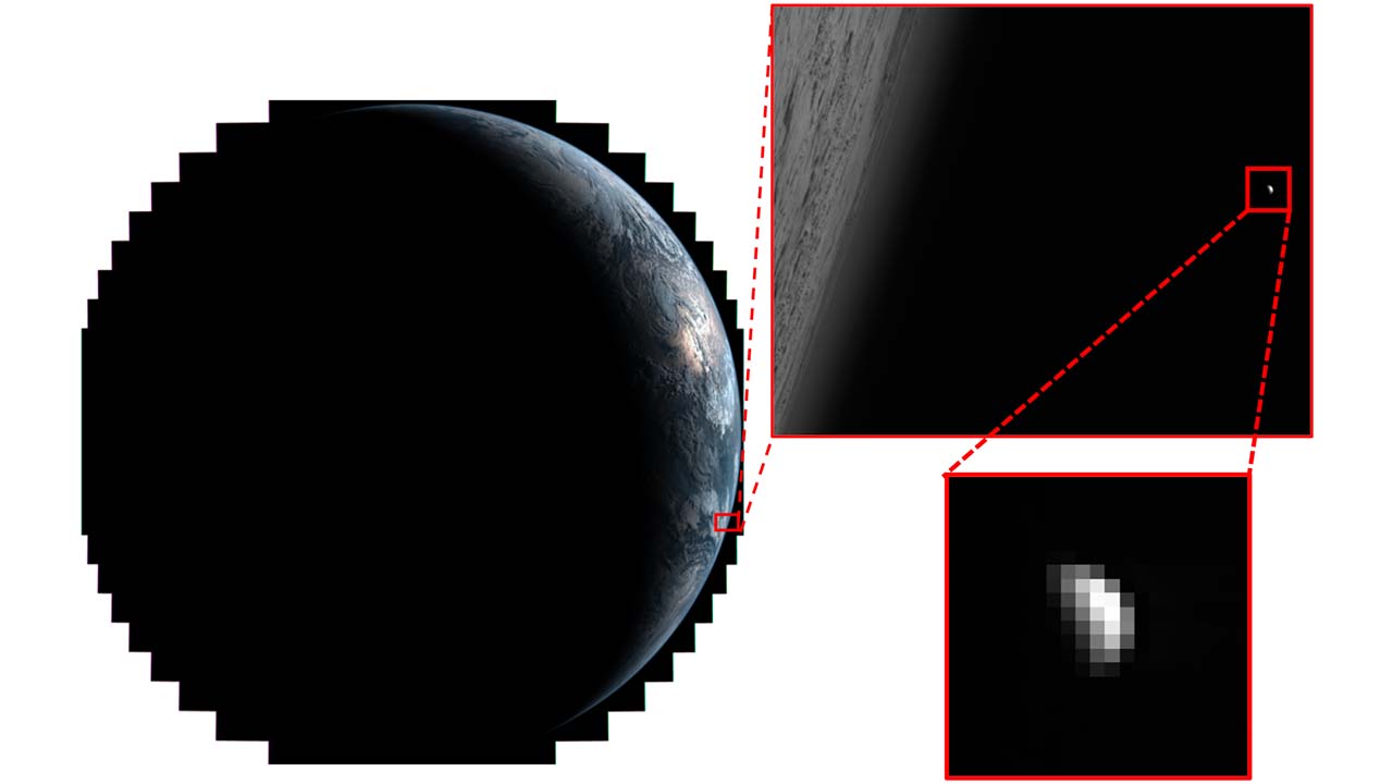 気象衛星ひまわり8号が撮影した画像に映り込む金星(2018年8月11日18:00(世界時)撮影)