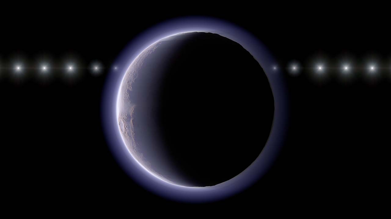 太陽系外縁天体2002 XV93が恒星を隠す様子