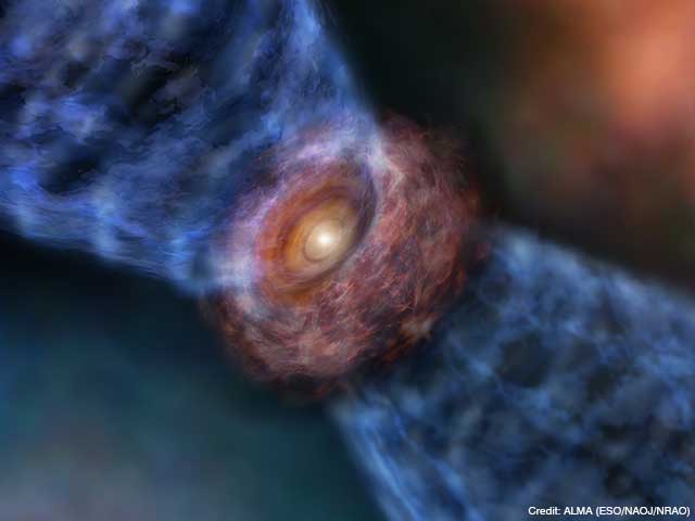 Figure:Artist’s impression of Orion KL Source I.