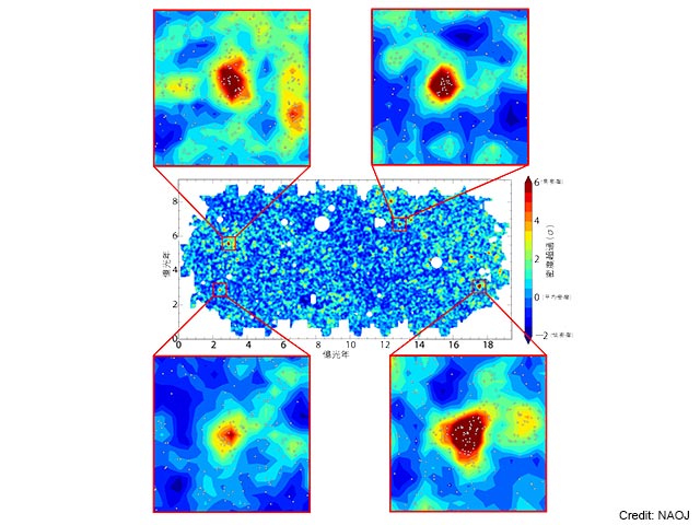 Galaxy distribution and close-ups of some protoclusters revealed by HSC.
