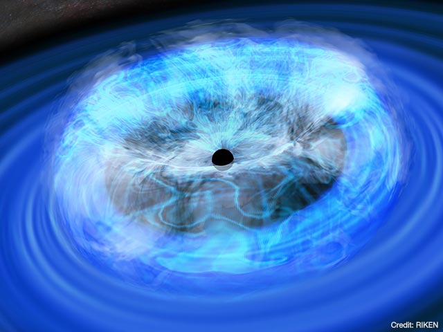 Artist’s rendering of the corona around a black hole