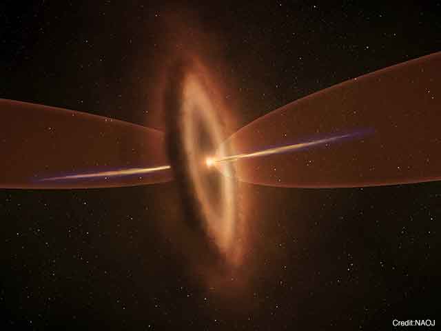 Figure: Artist’s impression of the baby star MMS 5/OMC-3.