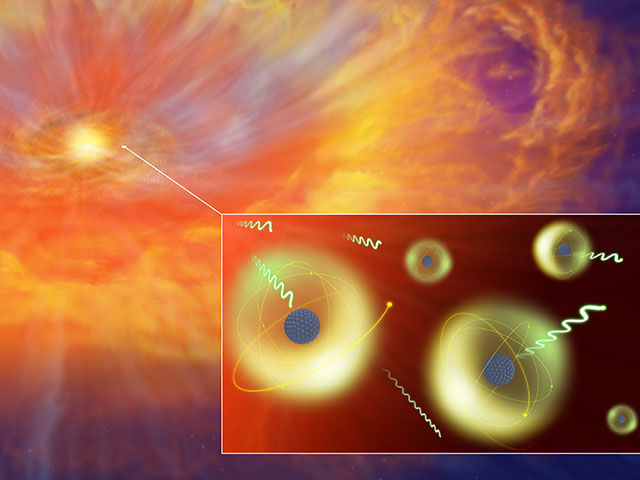 Artist’s impression of a kilonova caused by a neutron star merger.