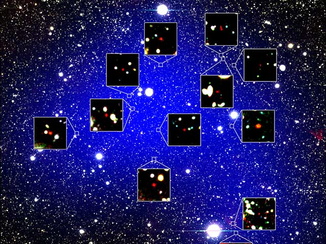 Figure: The most distant protocluster discovered by the Subaru Telescope. 