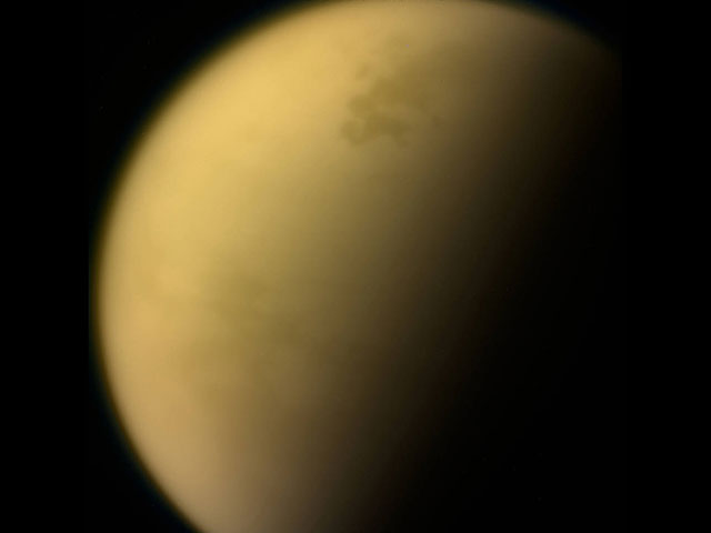 Optical image of Titan taken by NASA Cassini spacecraft