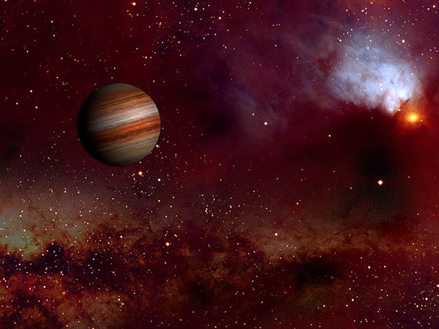 Artist’s impression of a Free Floating Planet lost in deep space