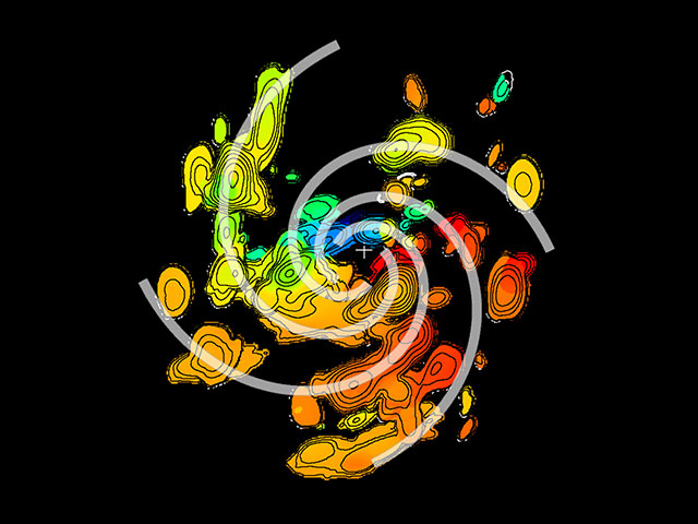 Map of material distribution in the disk around protostar G358-MM1