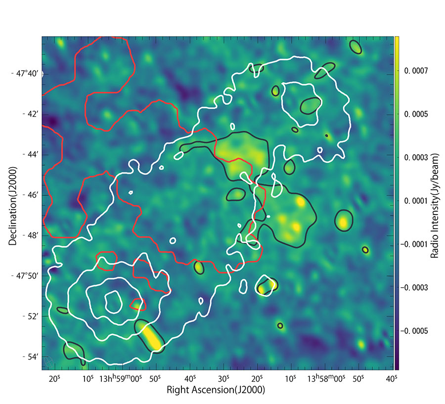 uGMRT radio intensity distribution map of CIZA1359.