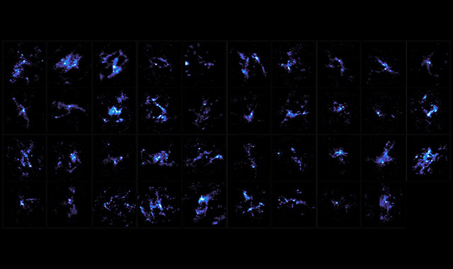 Dust emission maps for 39 IRDCs where massive stars are expected to form in the future.
