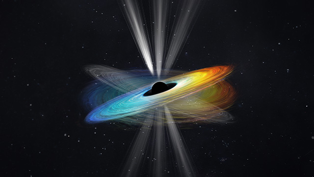 Schematic representation of the tilted accretion disk model