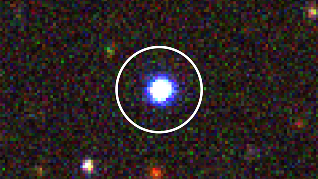 A blue-excess dust obscured galaxy (BluDOG) imaged by the Subaru Telescope.