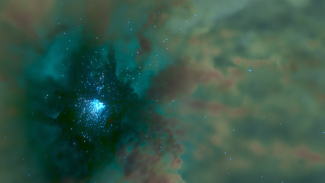 Simulation of globular cluster formation.