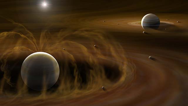 Artist’s impression of the simulations conducted in this research.