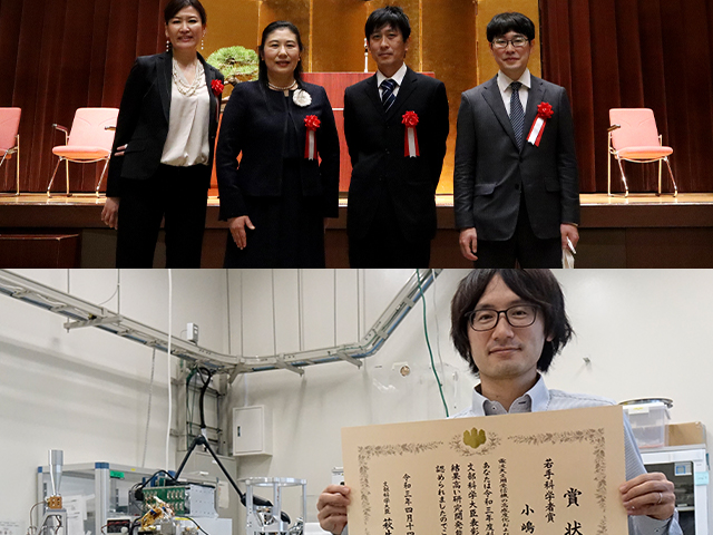 The GALAXY CRUISE members who received the Award for Science and Technology (Public Understanding Promotion Category).