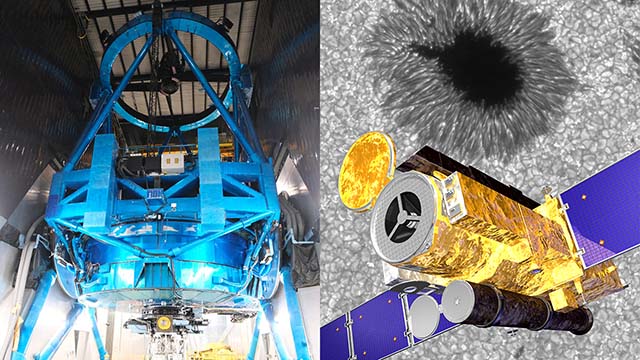 Subaru Telescope and Solar observing satellite “Hinode”