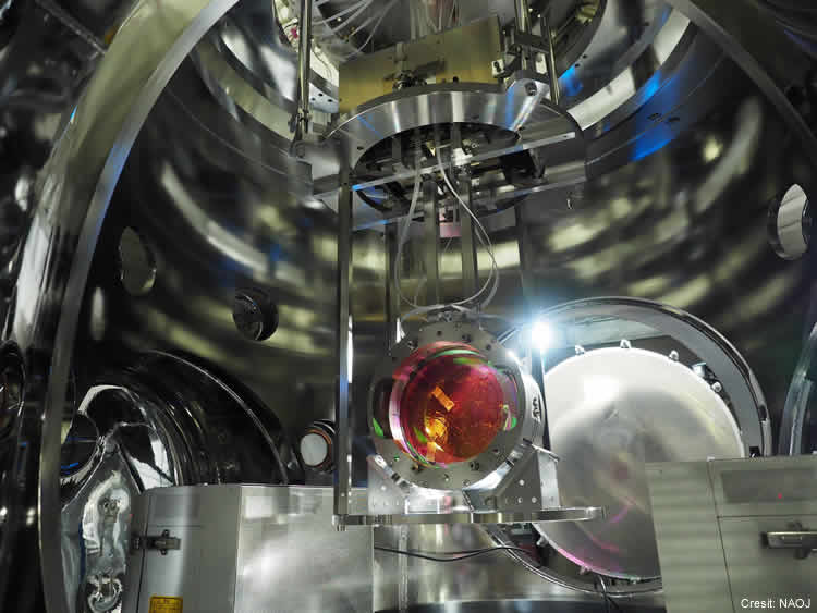 KThe first large suspension system installed into a KAGRA vacuum chamber.